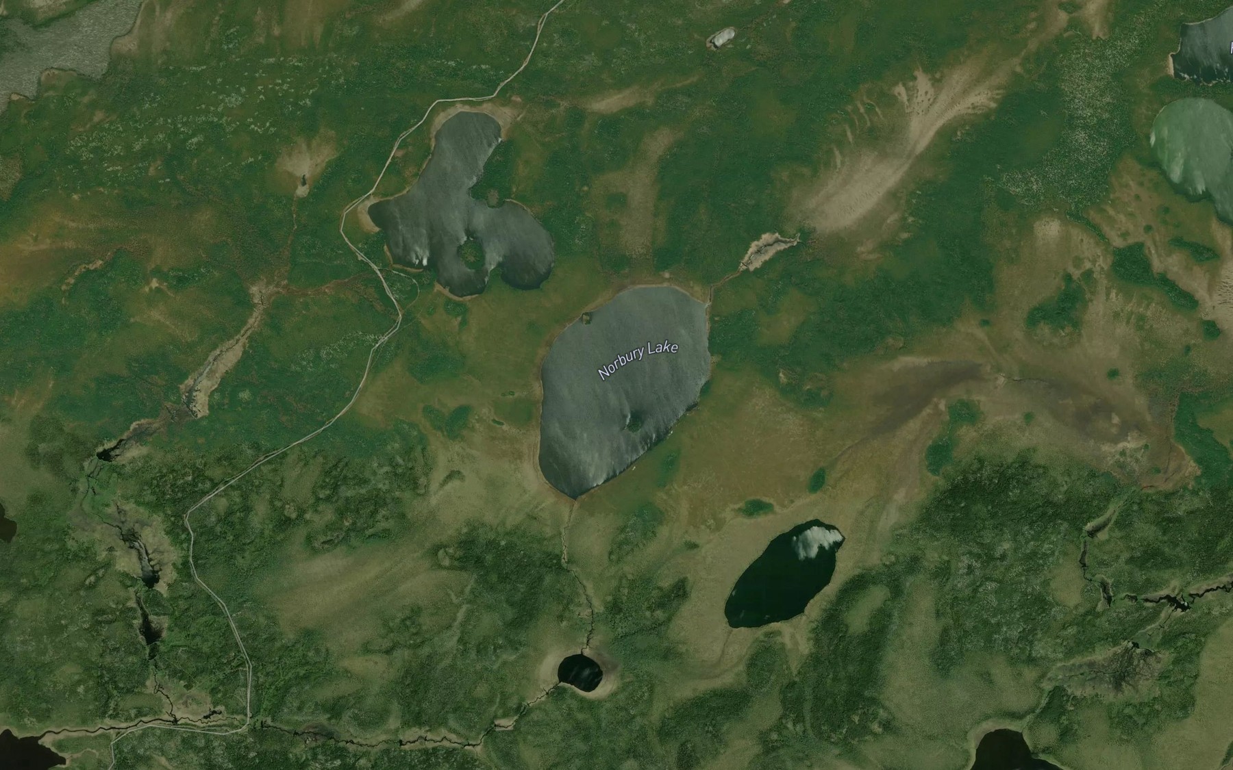 Satellite map of the Norbury Lake