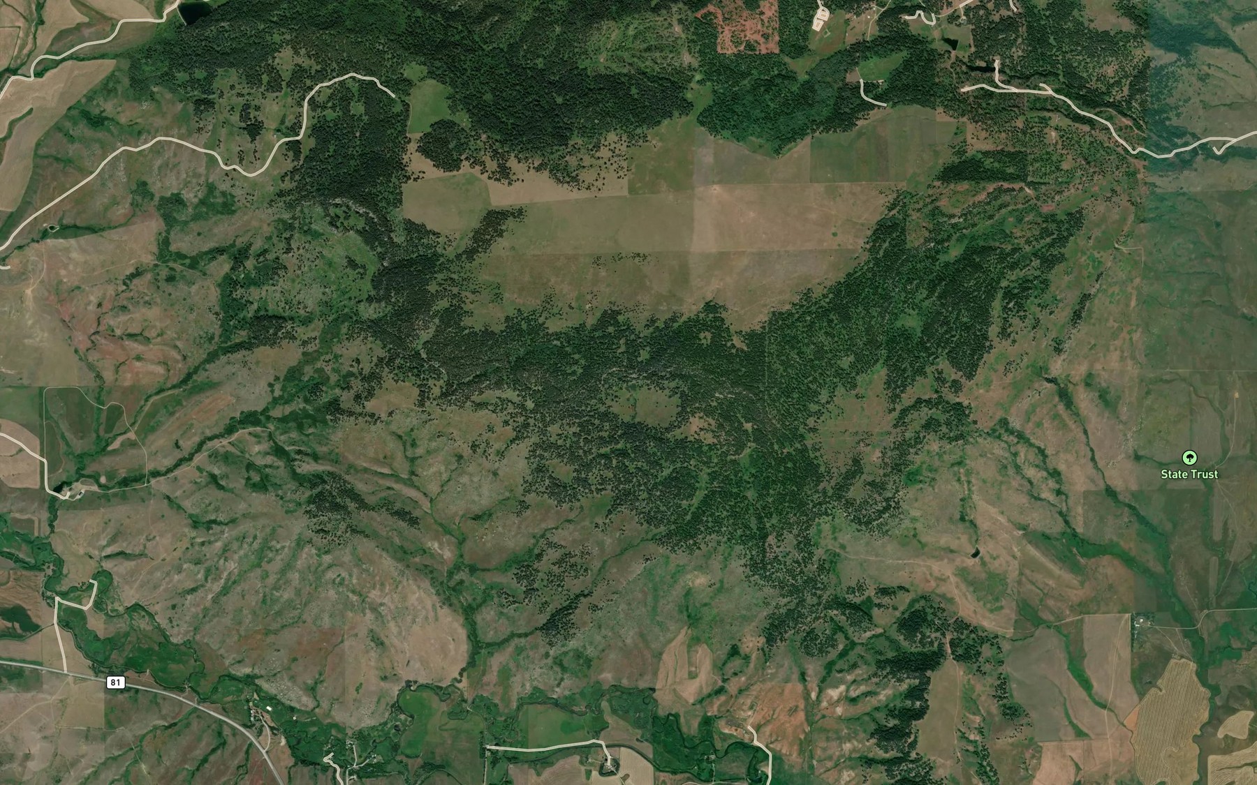 Satellite map of the Lyle Spring