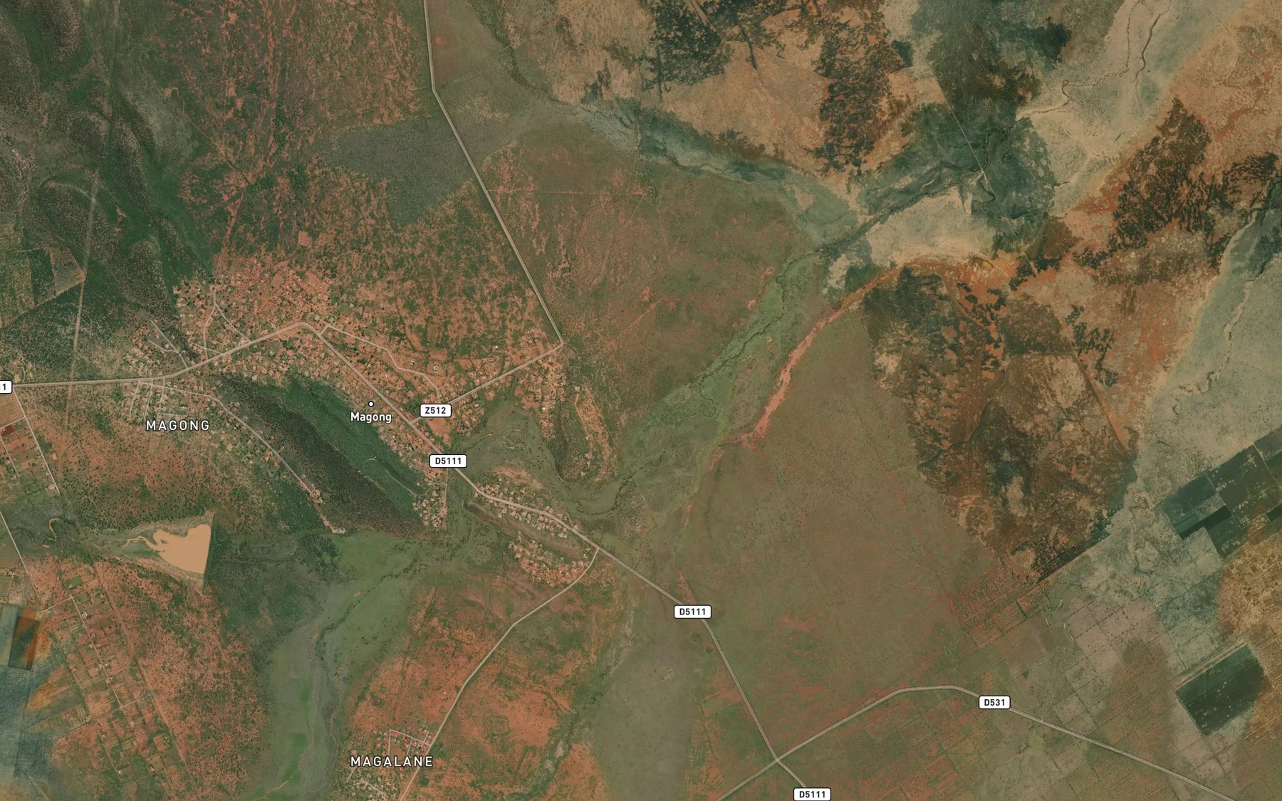 Satellite map of the Kolobeng