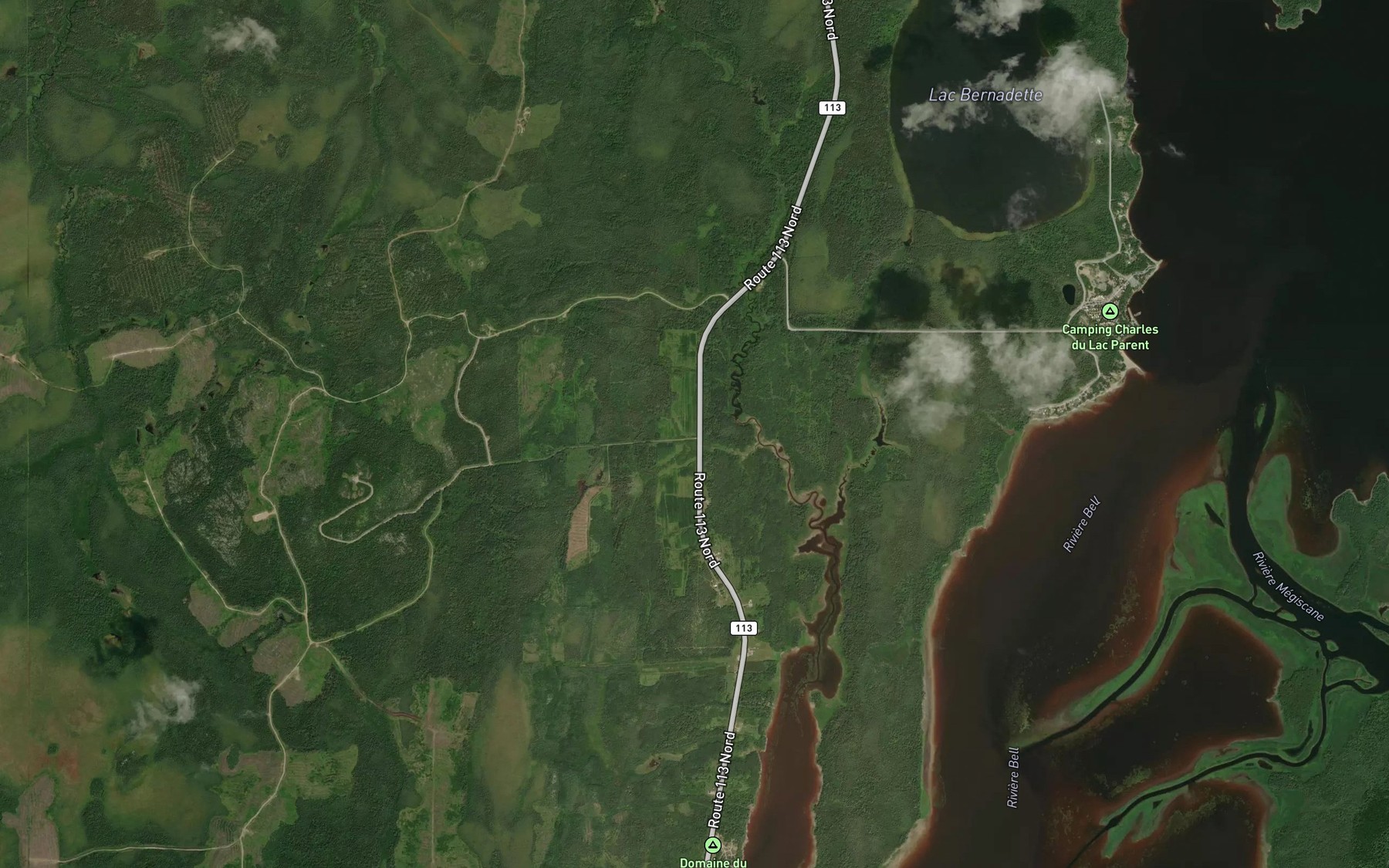 Satellite map of the Ruisseau Raymond