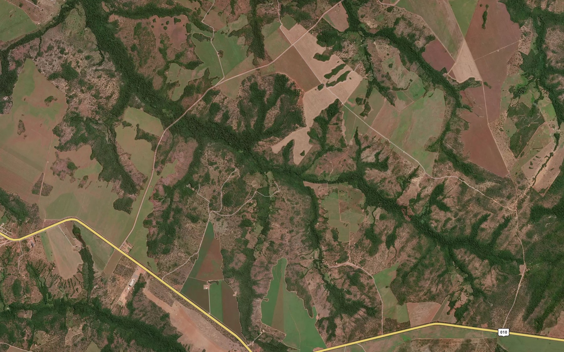 Satellite map of the Corrego Bacaba
