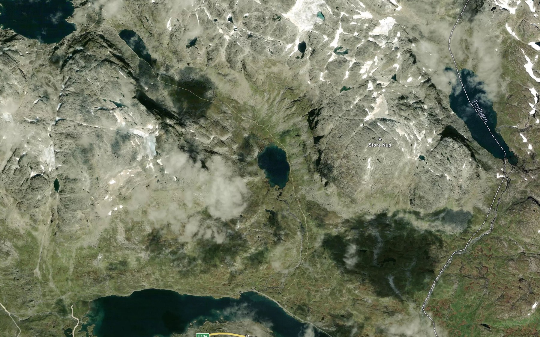 Satellite map of the Nupstjorna