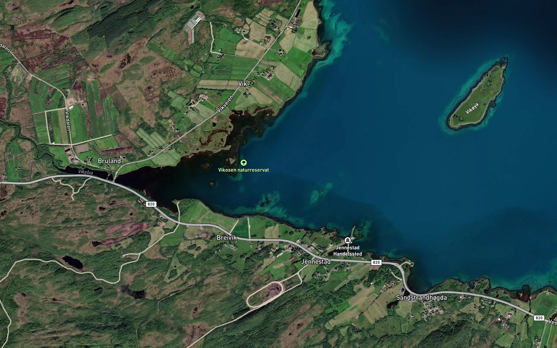 Satellite map of the Vikbotn