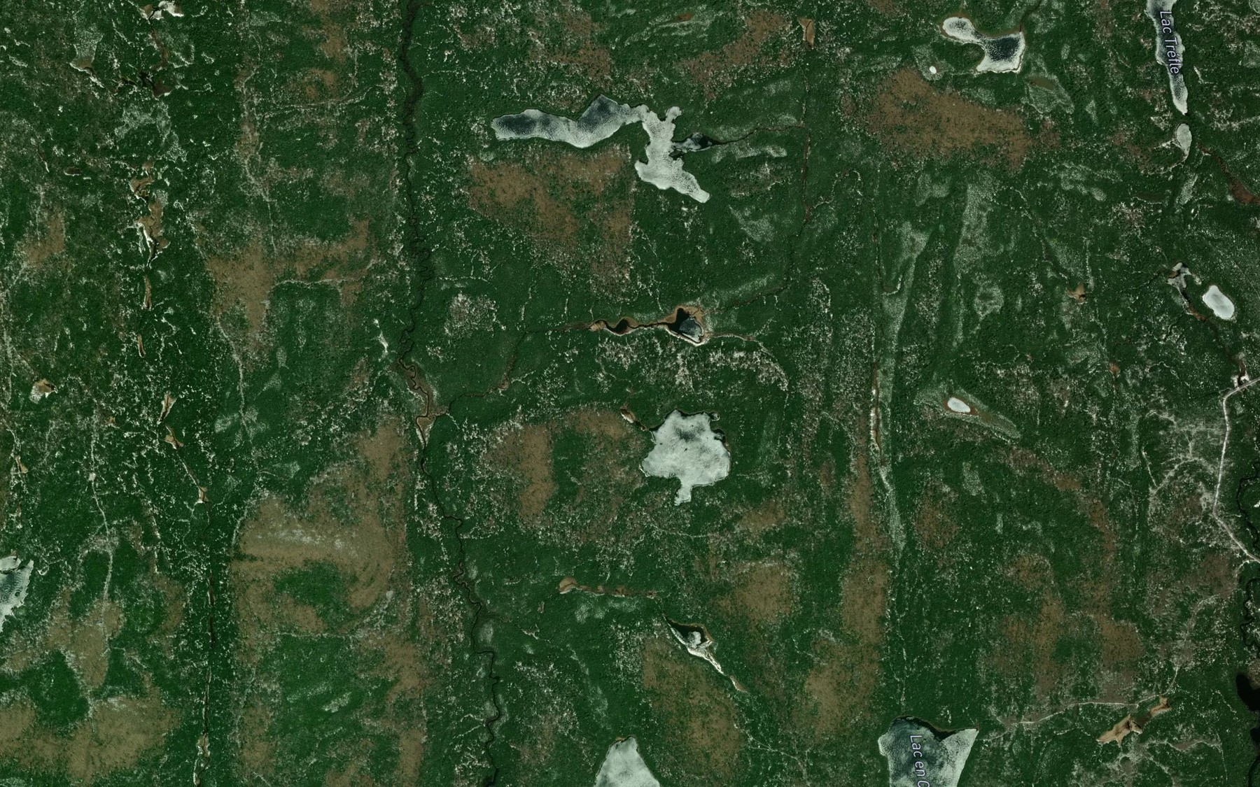 Satellite map of the Lac Galaure