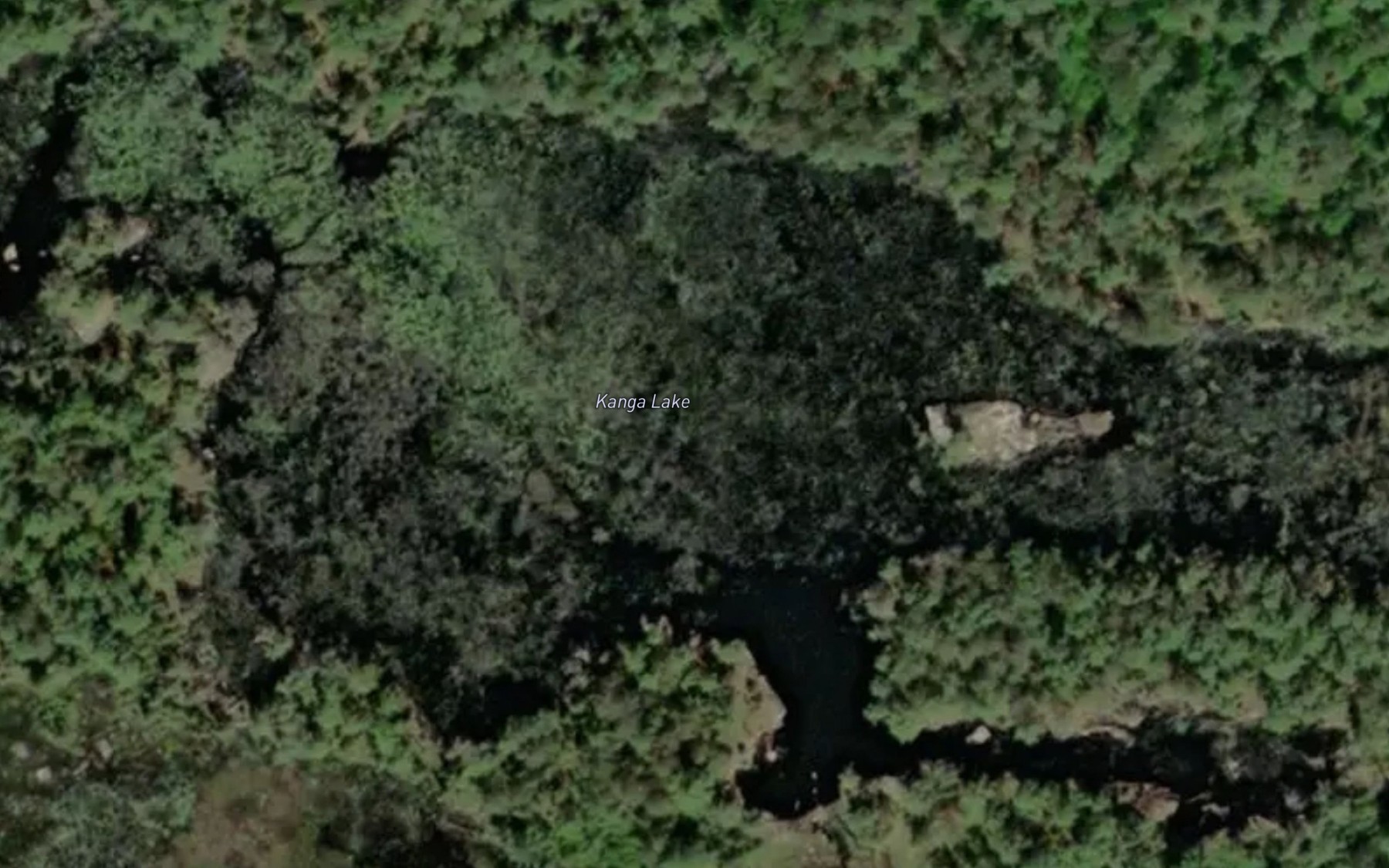 Satellite map of the Kanga Lake