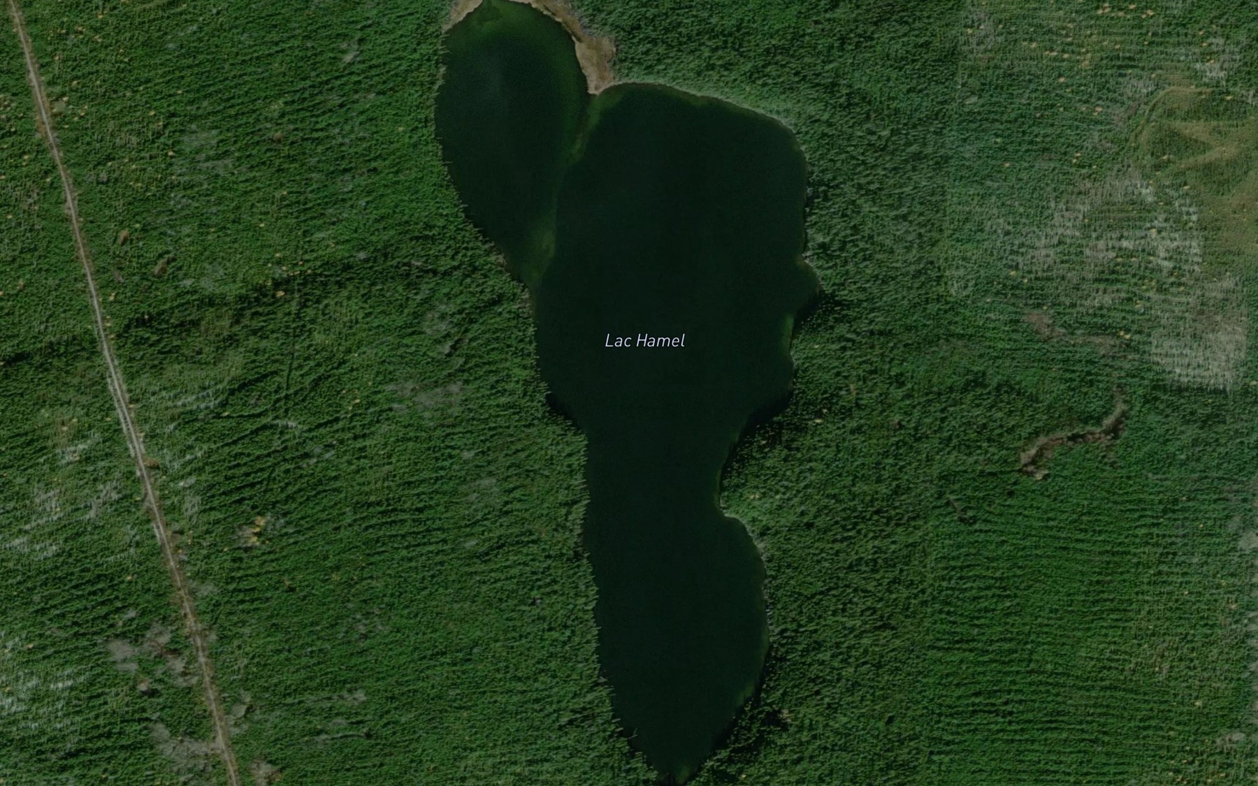 Satellite map of the Lac Hamel