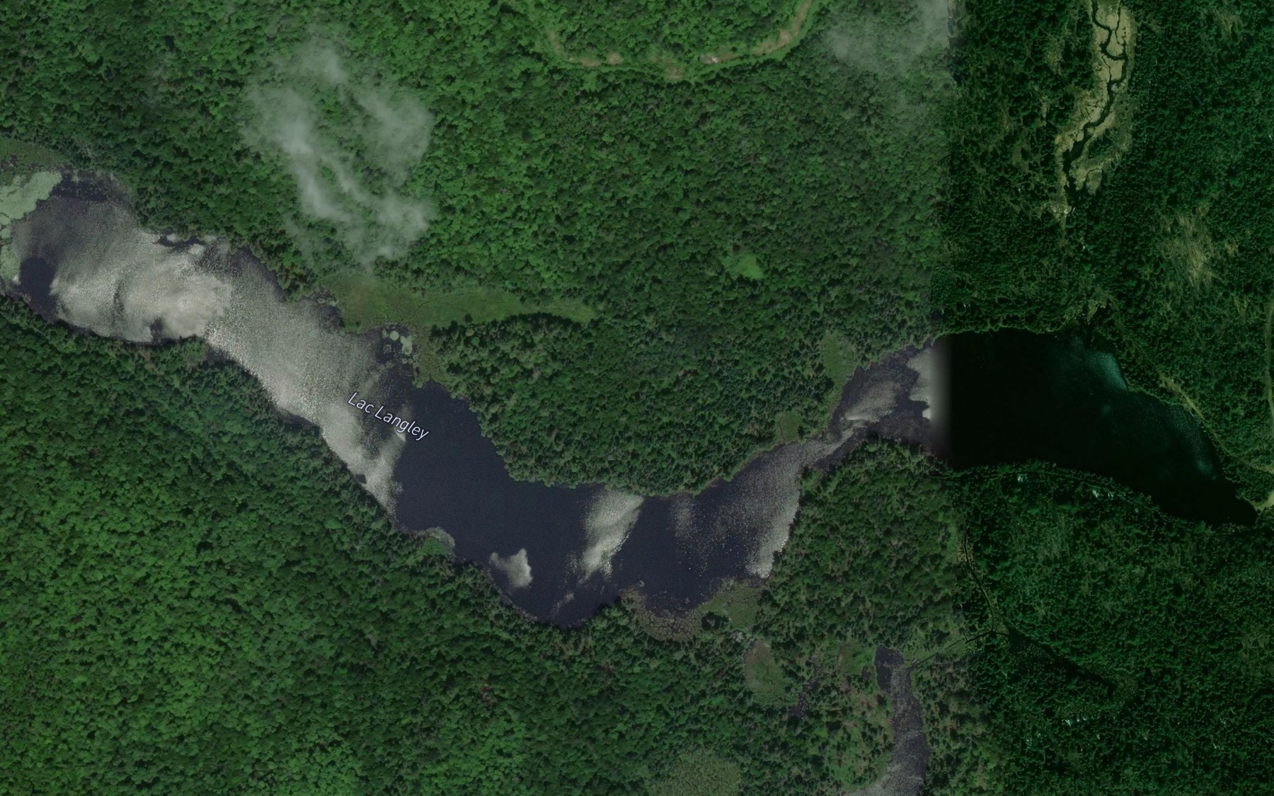 Satellite map of the Lac Langley