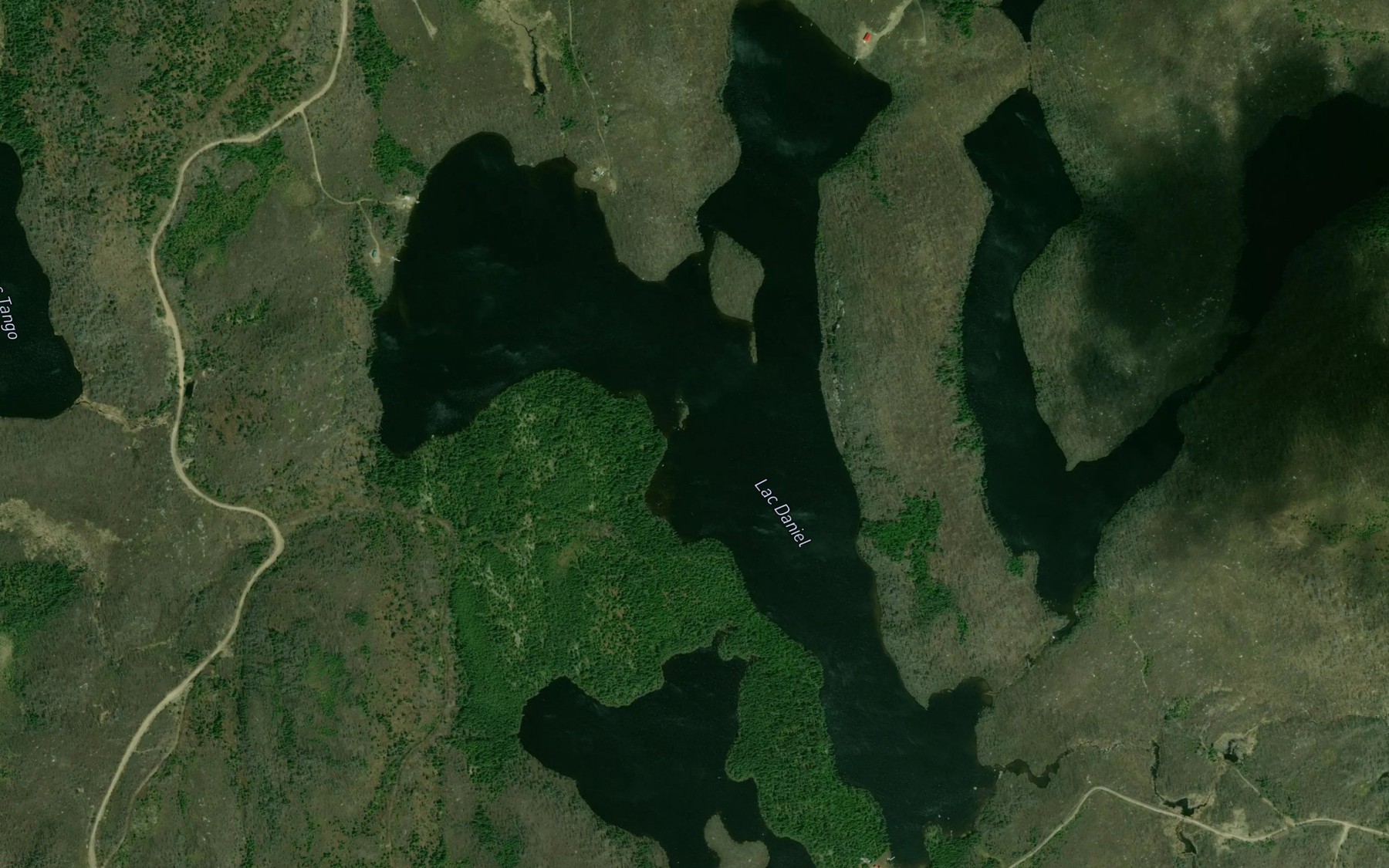 Satellite map of the Lac Daniel