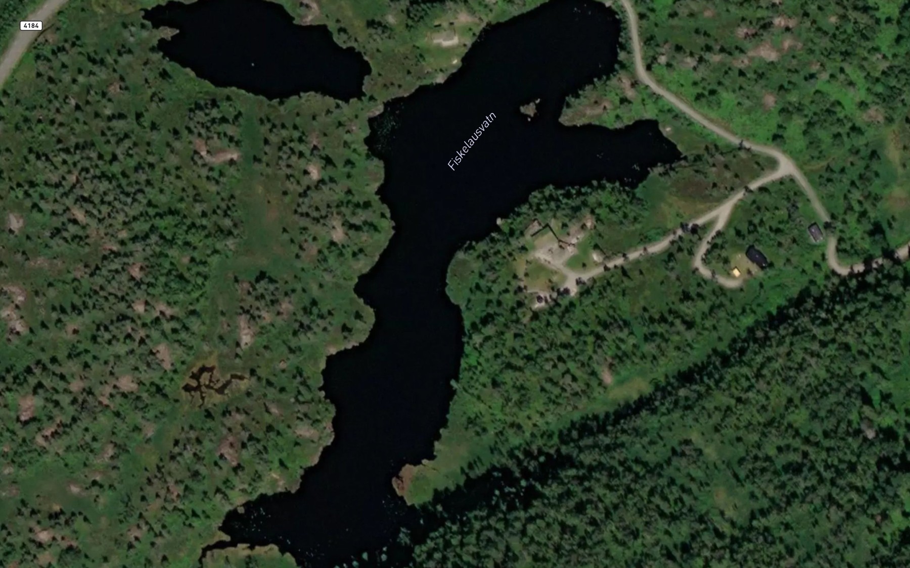 Satellite map of the Sandvatnet