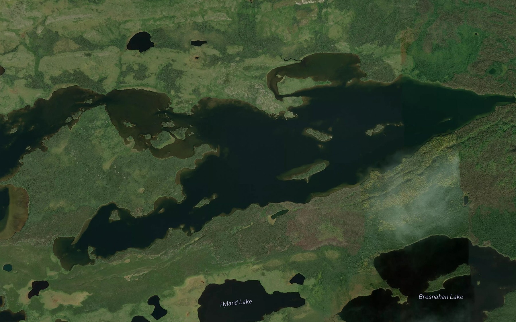 Satellite map of the East Arm