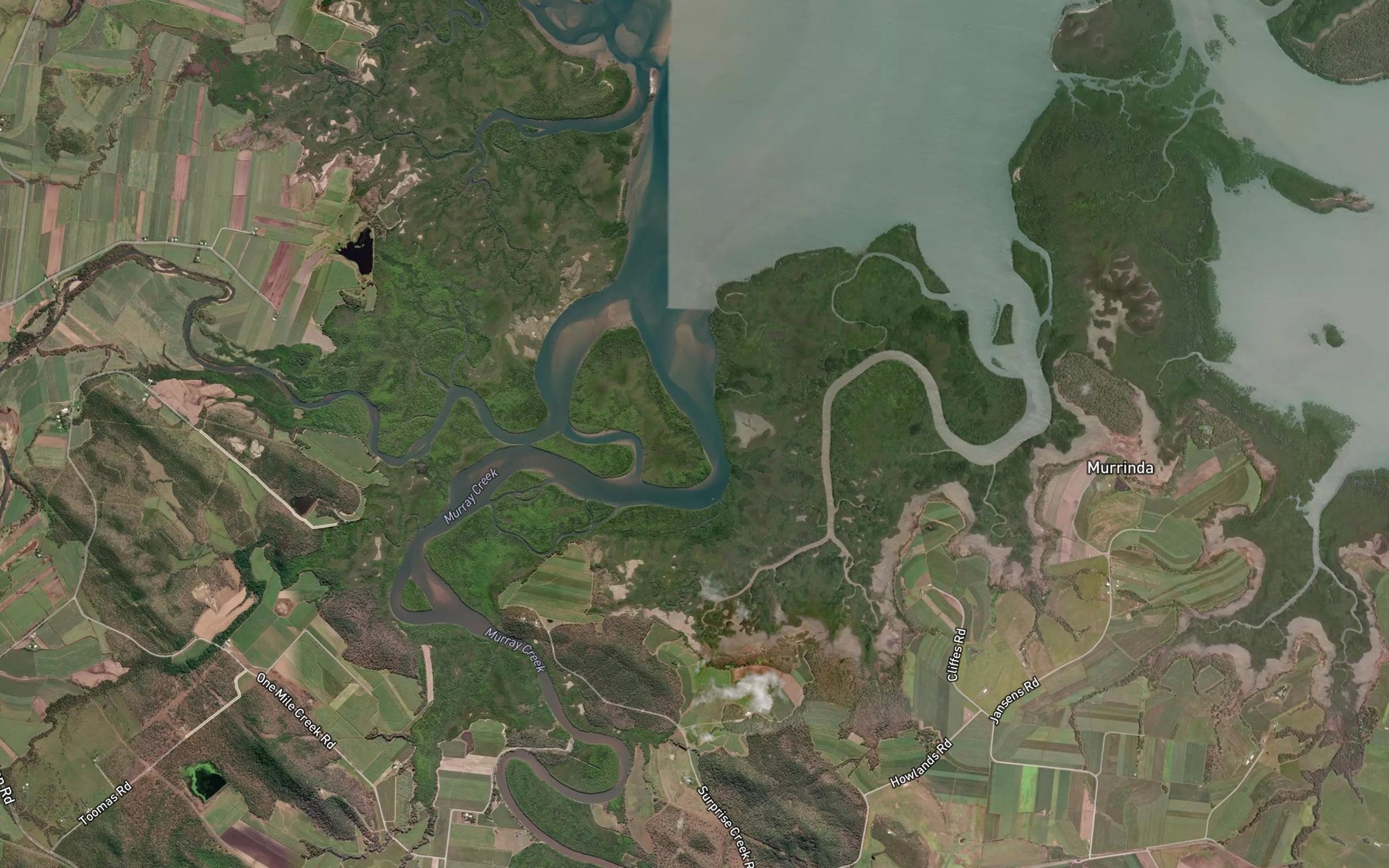 Satellite map of the Murray Creek