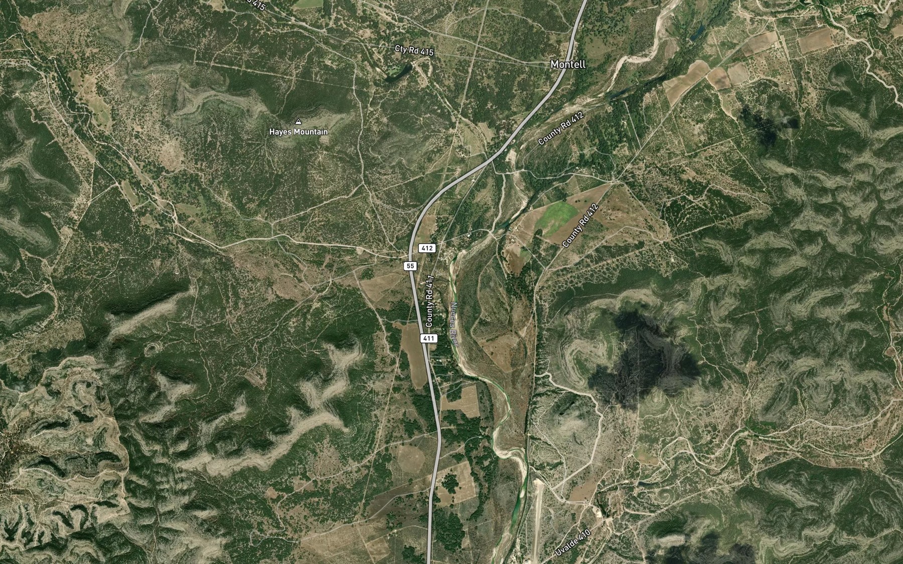 Satellite map of the Dry Creek
