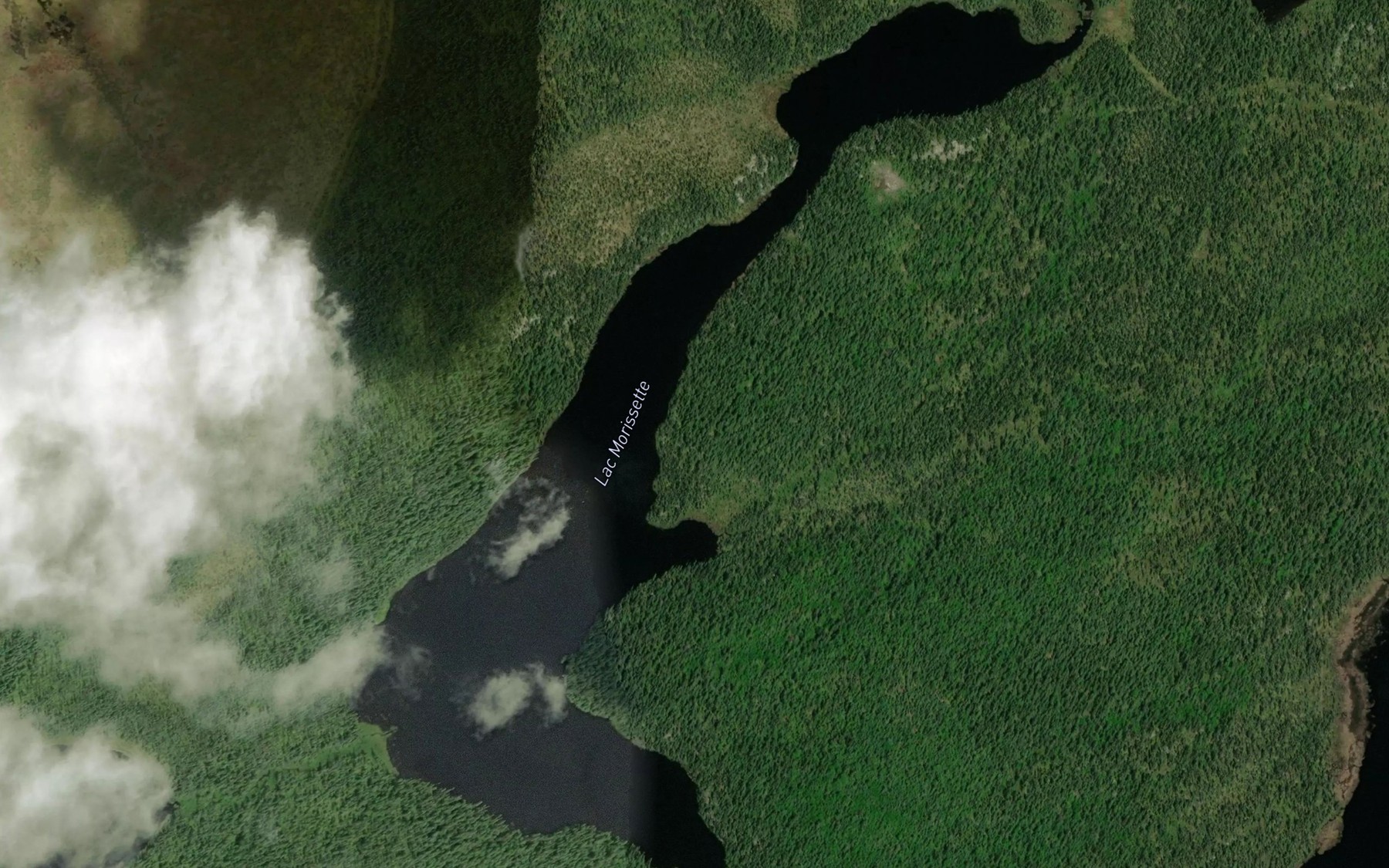 Satellite map of the Lac Morissette