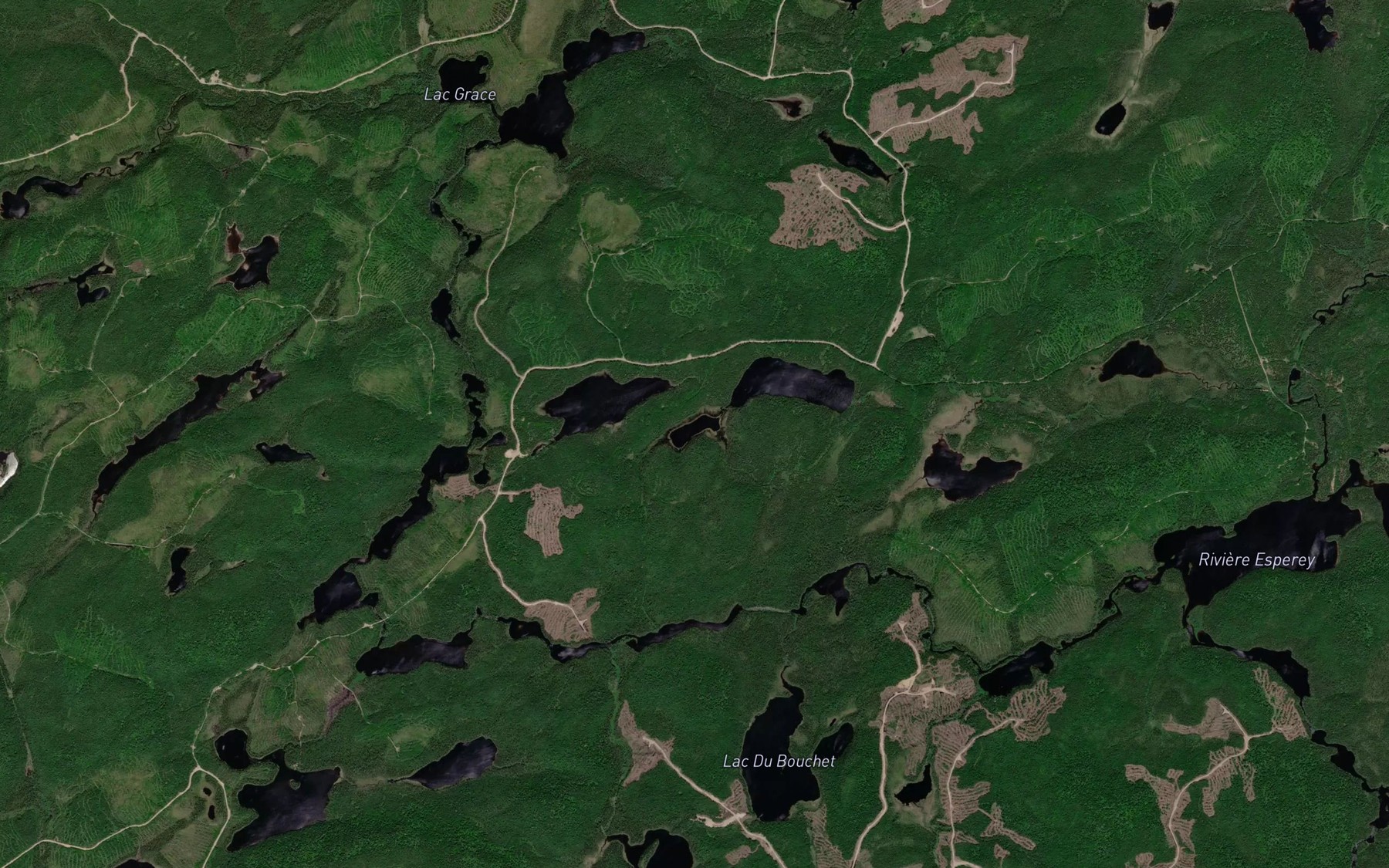 Satellite map of the Lac Impossible