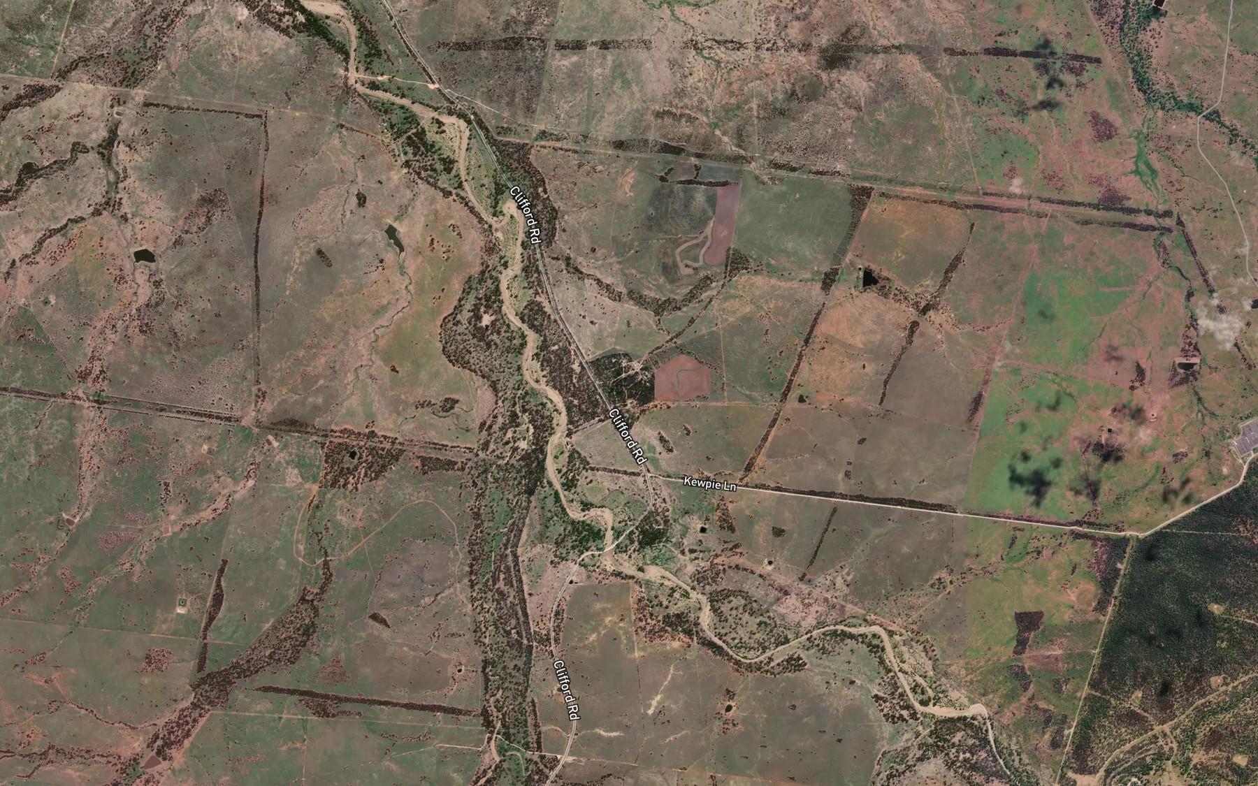 Satellite map of the Spring Creek