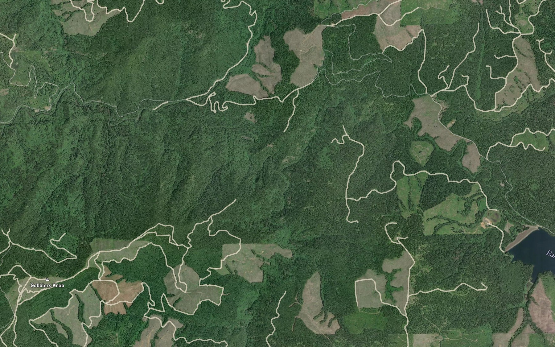 Satellite map of the Elkhorn Creek