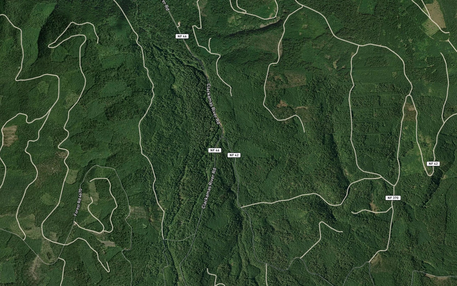 Satellite map of the Bonner Creek