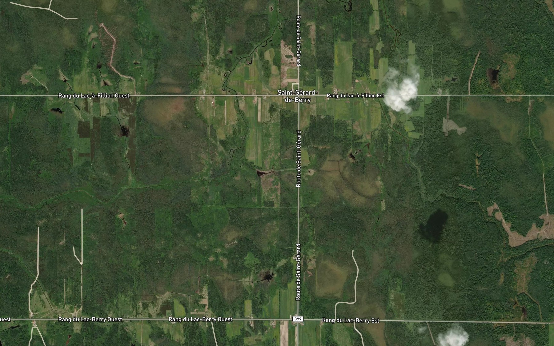 Satellite map of the Branche Caron