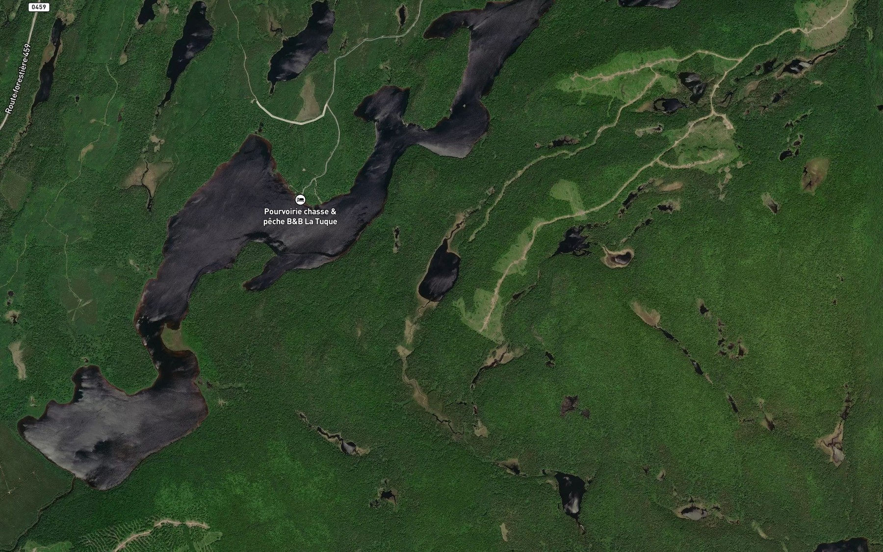 Satellite map of the Lac Yvonne