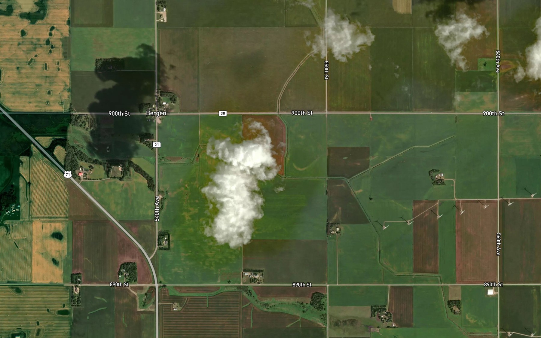 Satellite map of the County Ditch Number Thirteen