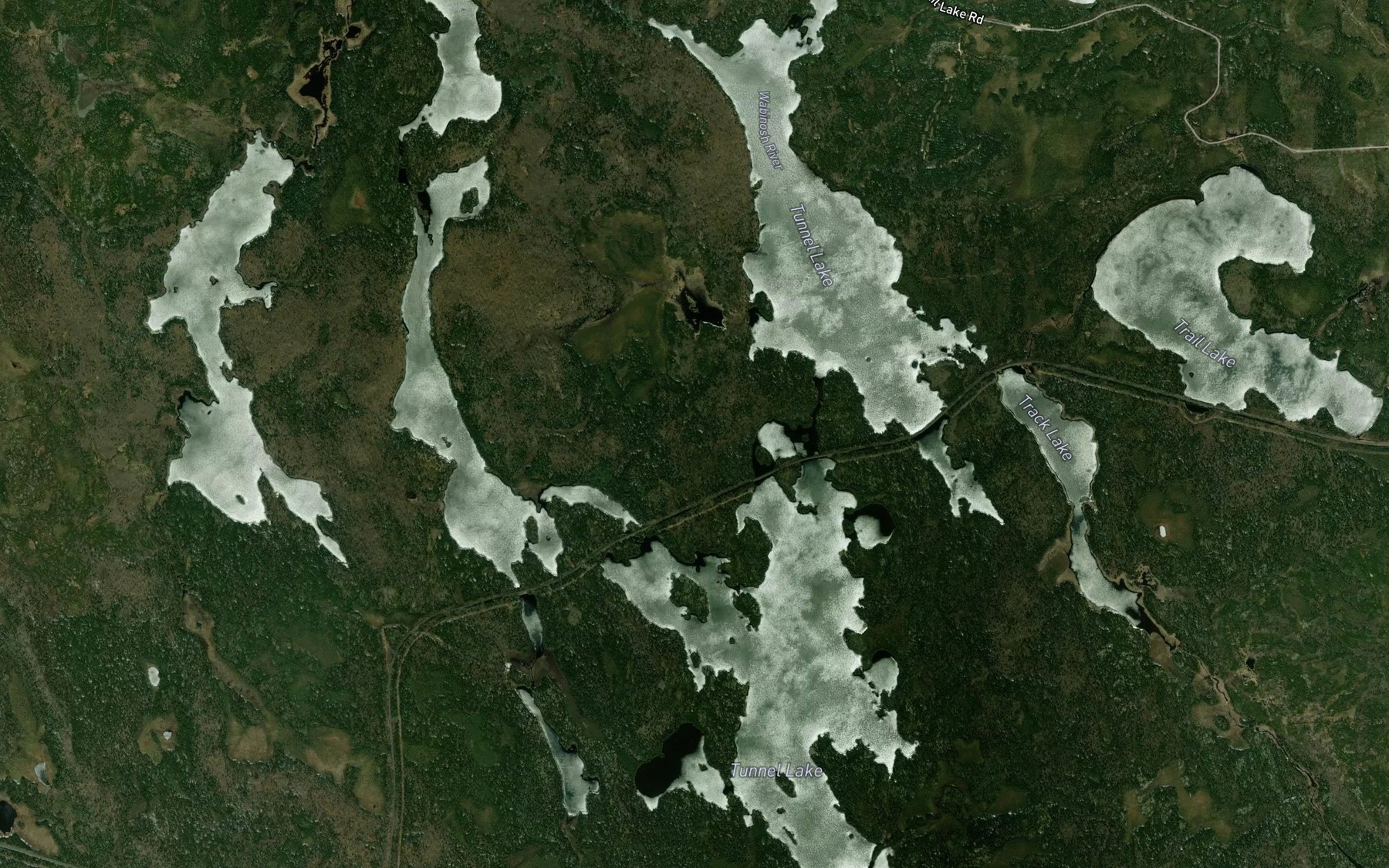 Satellite map of the Rocky Island Creek
