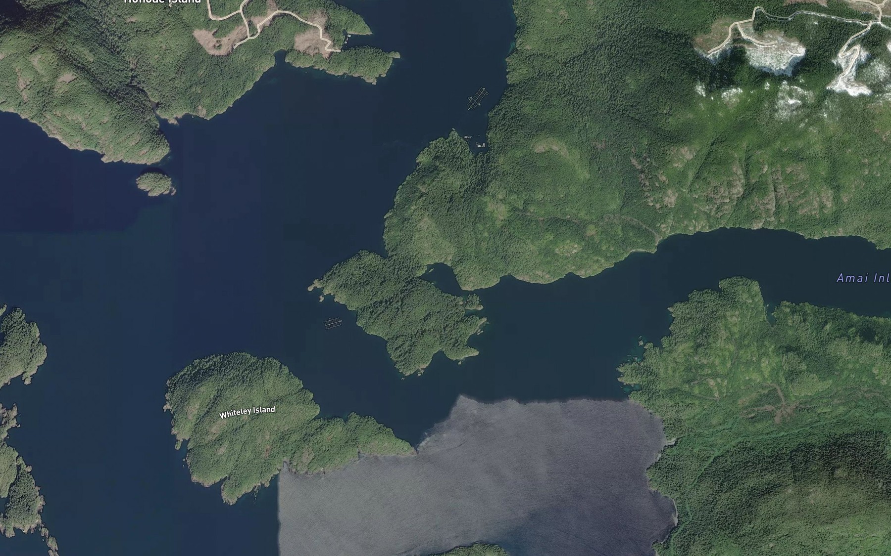 Satellite map of the Centre Cove