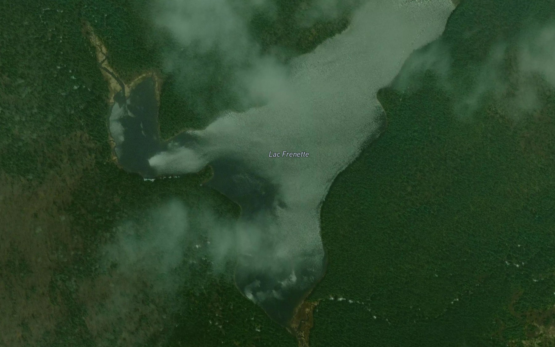 Satellite map of the Lac Frenette