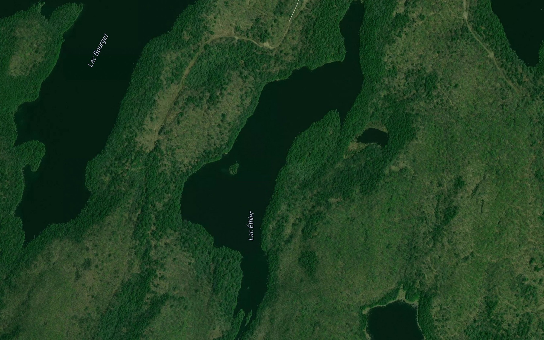 Satellite map of the Lac Ethier