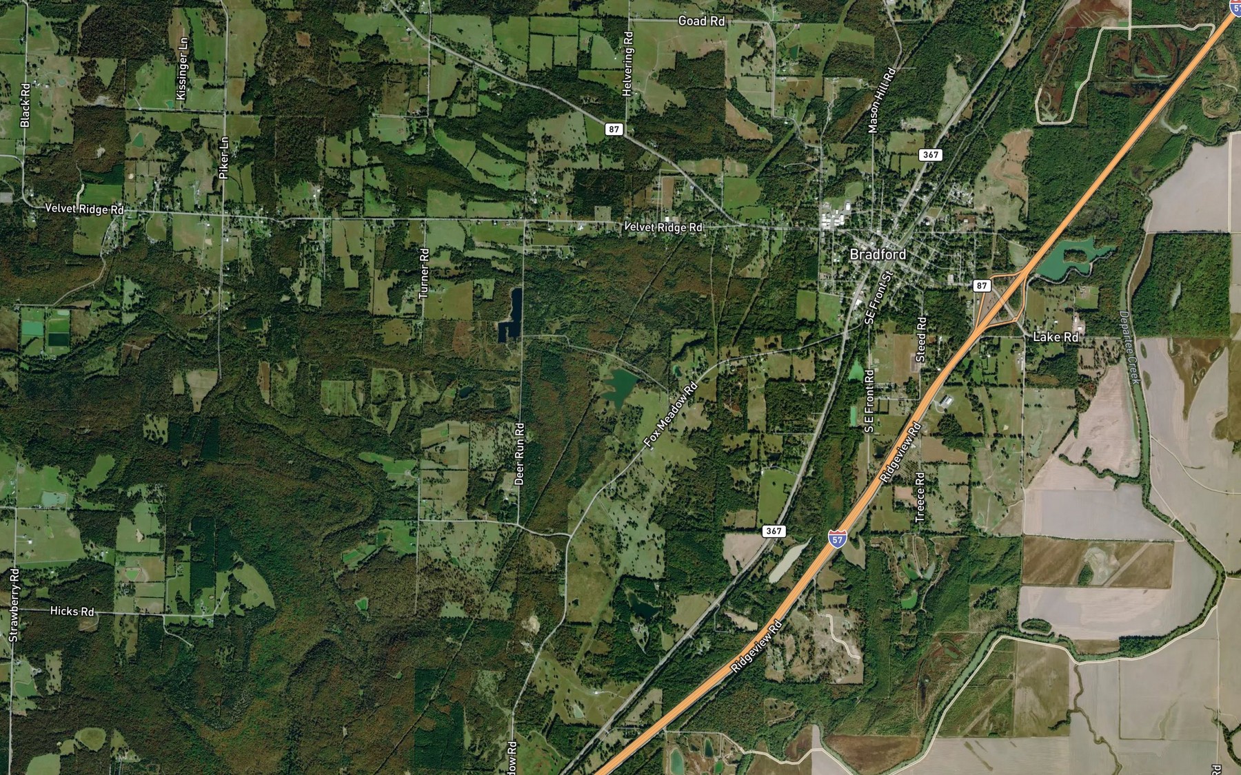 Satellite map of the Smith Lake One