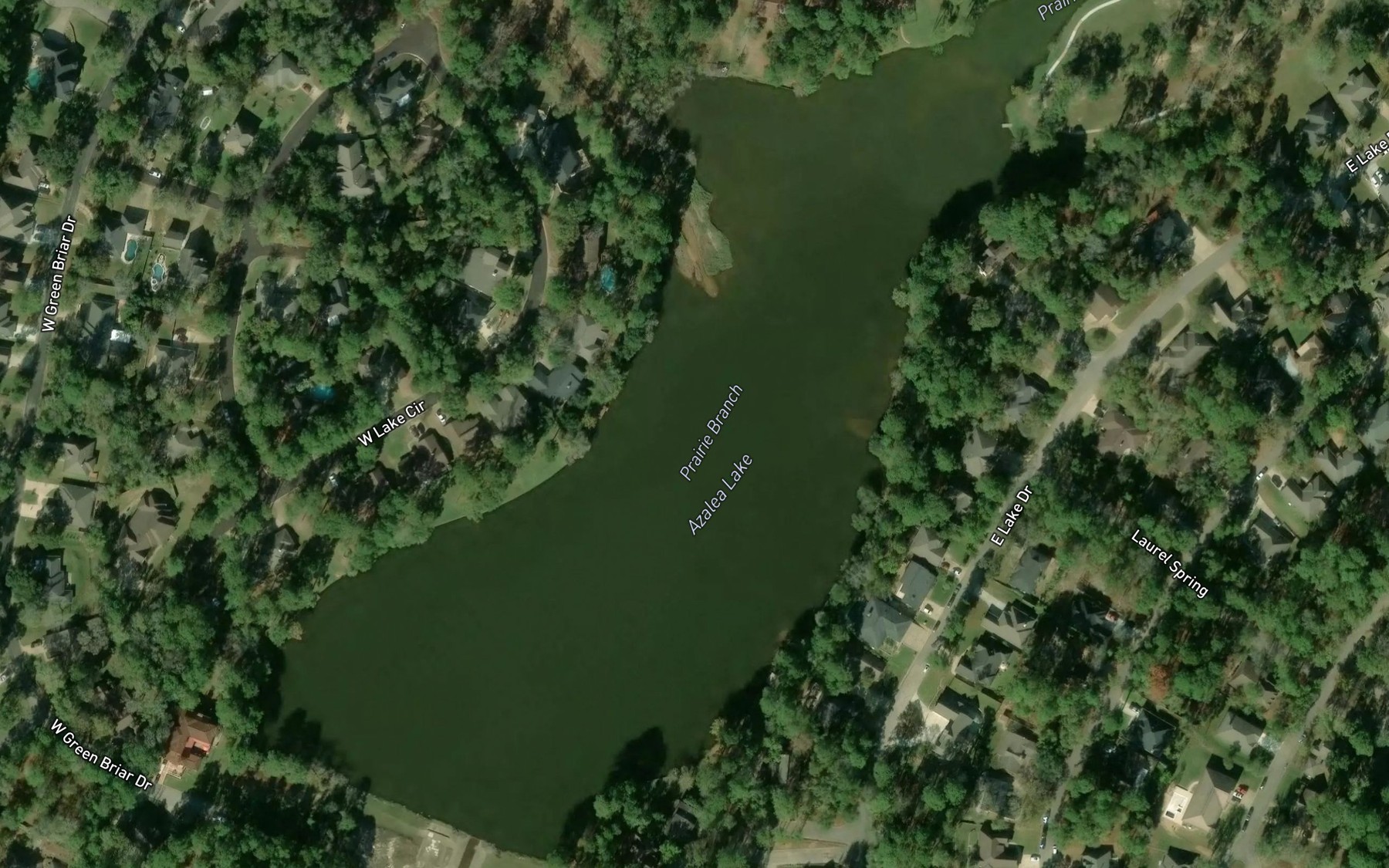 Satellite map of the Azalea Lake