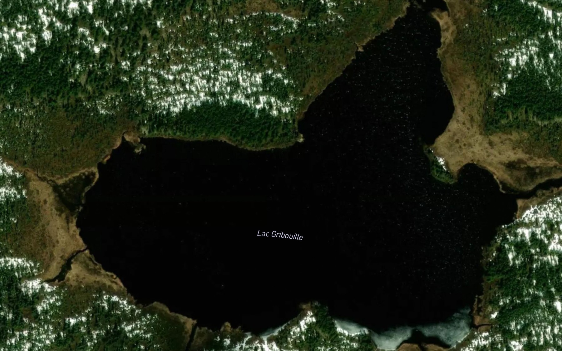 Satellite map of the Lac Gribouille