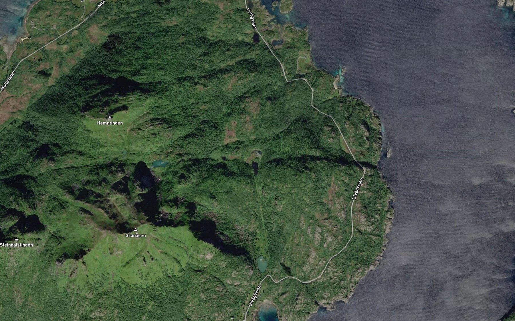 Satellite map of the Skarvatnan