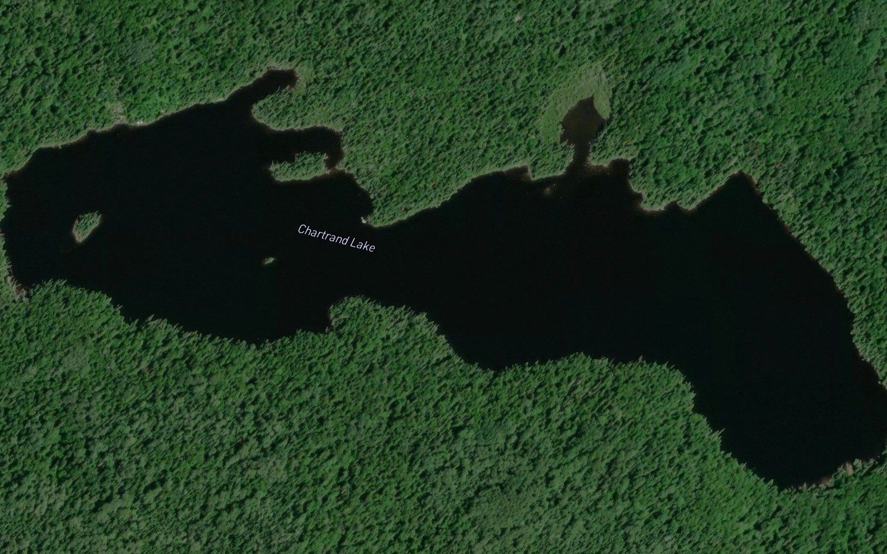 Satellite map of the Chartrand Lake