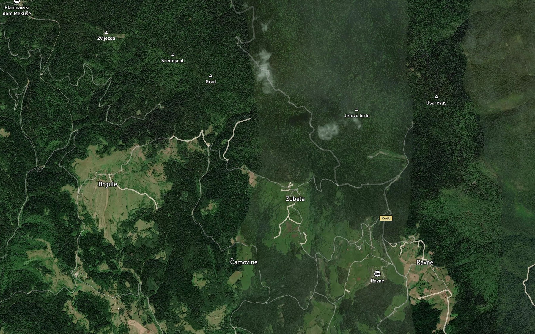 Satellite map of the Studenac