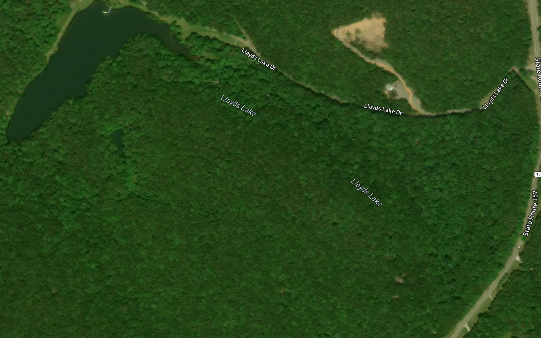 Satellite map of the Lloyds Lake