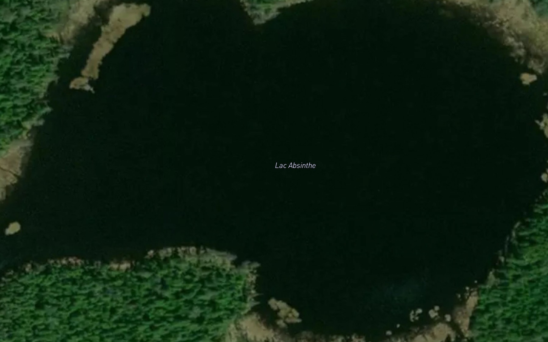 Satellite map of the Lac Absinthe