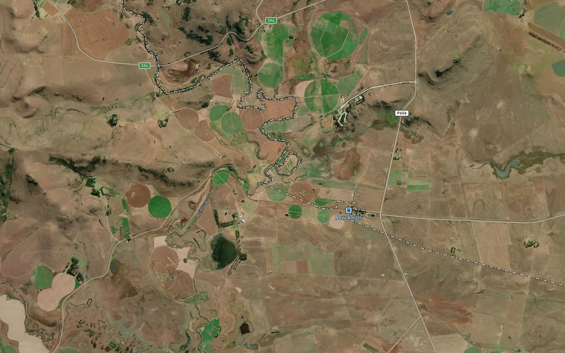Satellite map of the Rietrivier