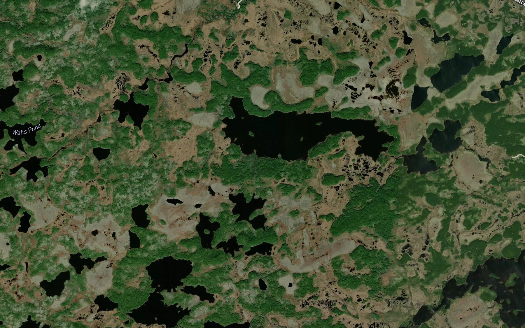 Satellite map of the Shalloway Waters Big Pond