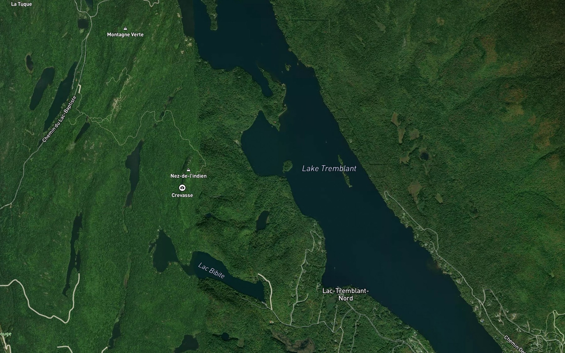 Satellite map of the Baie des Chevreuils