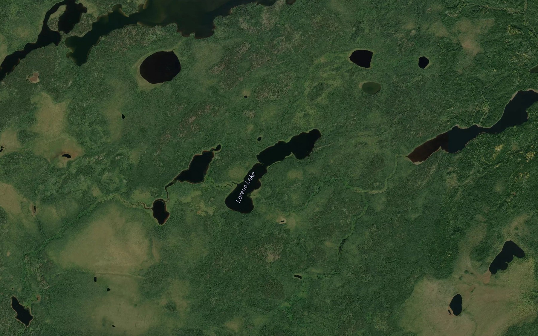 Satellite map of the Loreno Lake