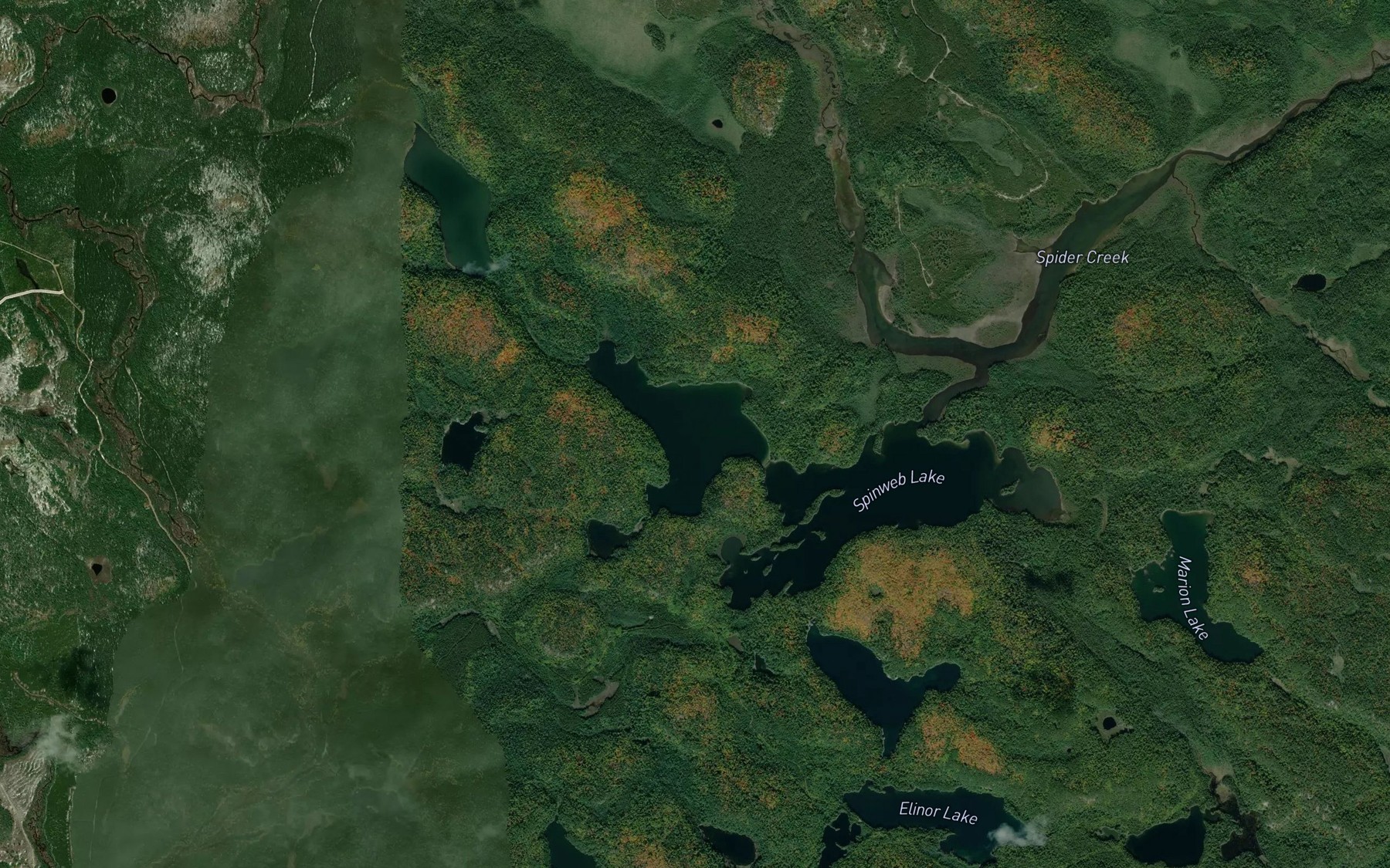 Satellite map of the Patsy Lake