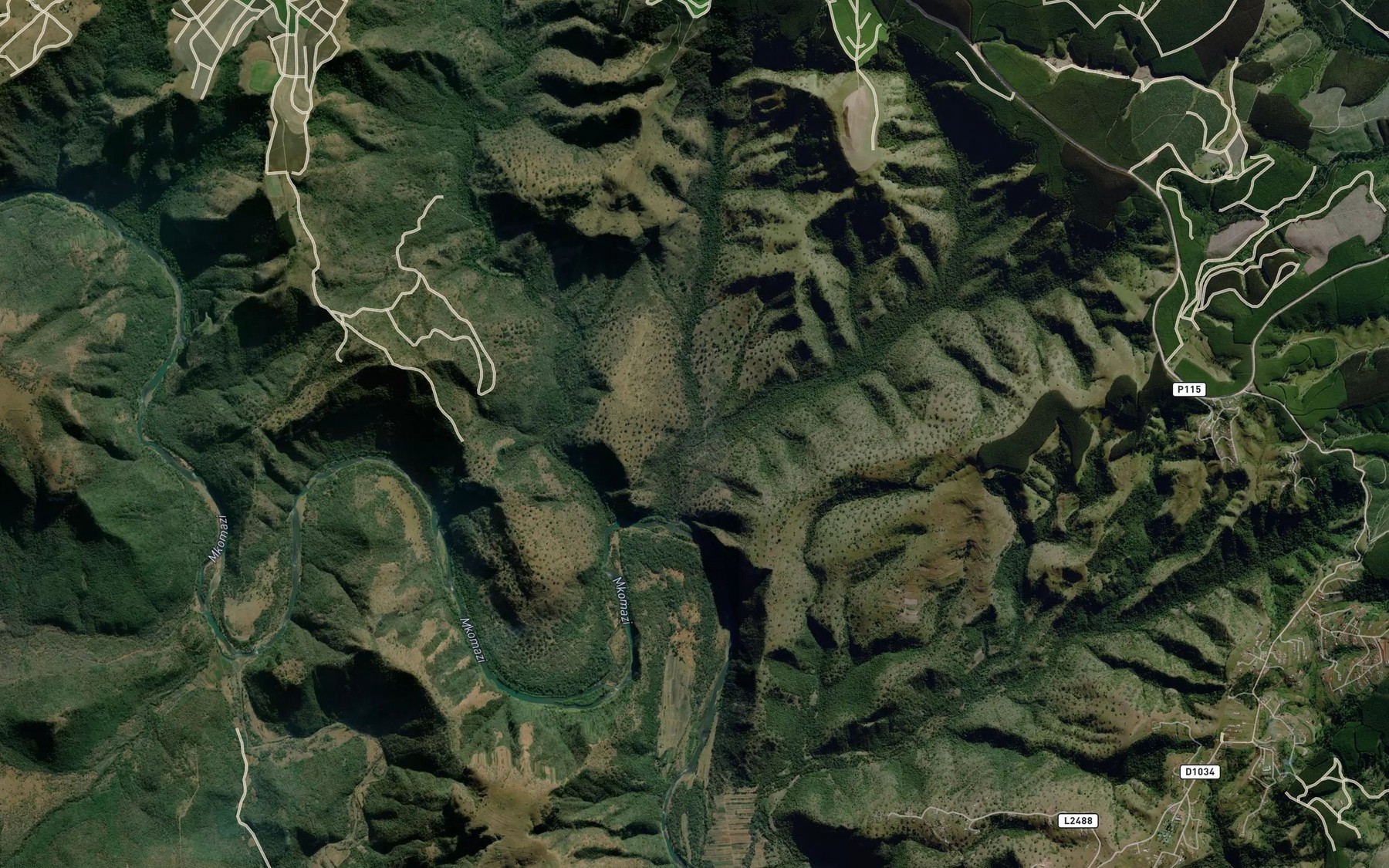 Satellite map of the Nyanyana