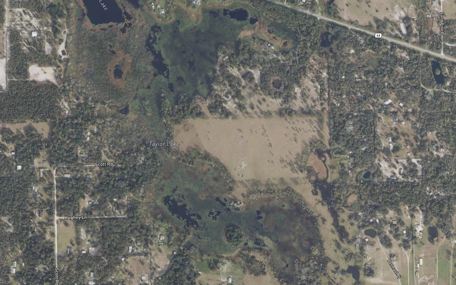 Satellite map of the Taylor Lake