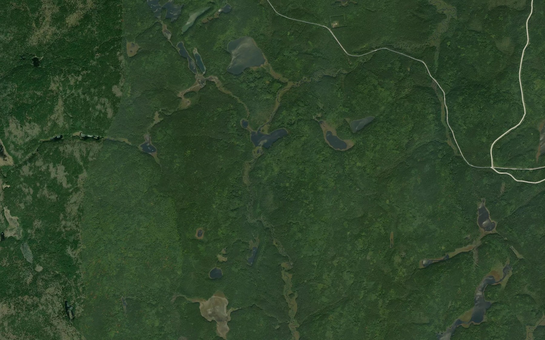 Satellite map of the Calais Creek