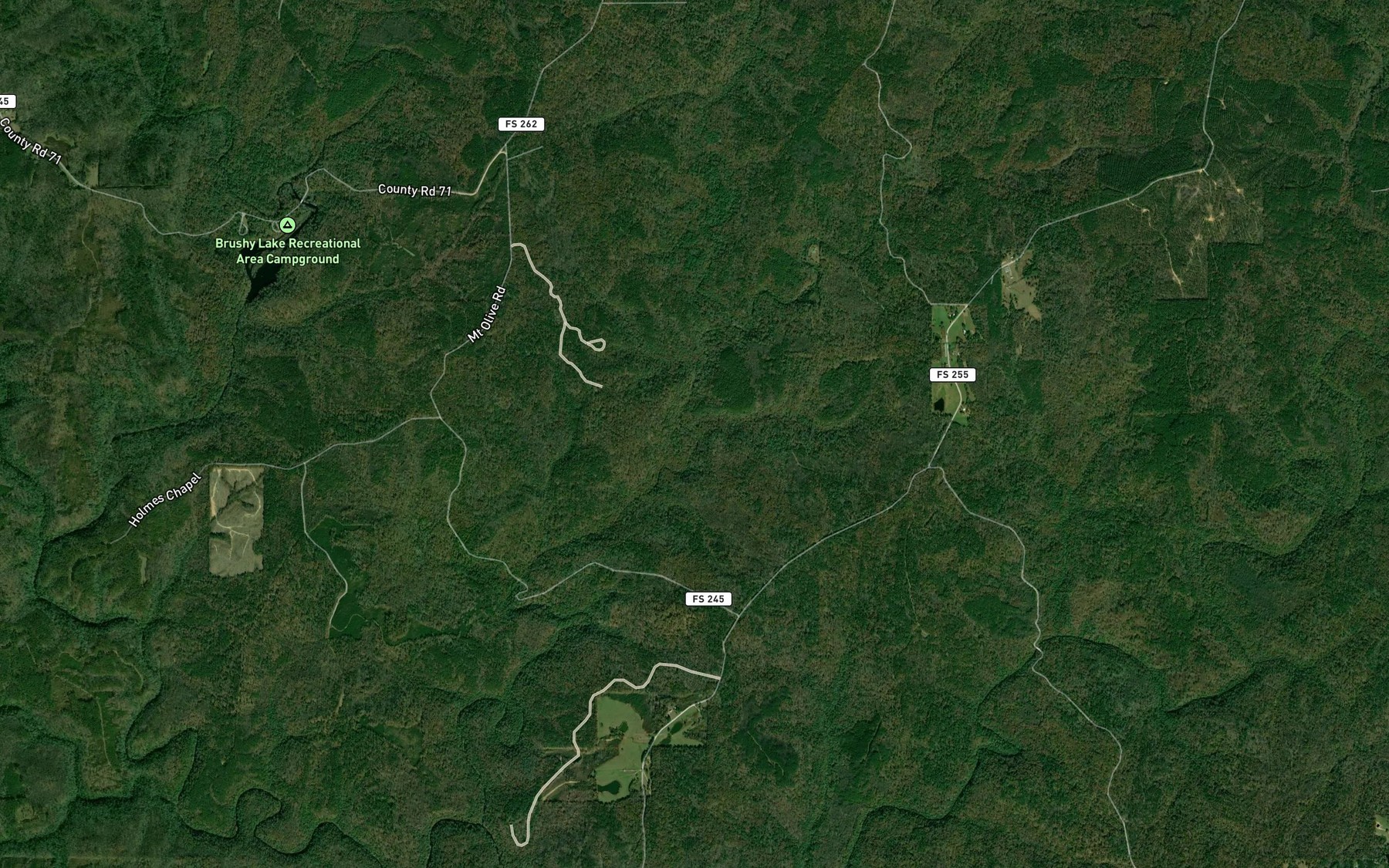 Satellite map of the Hurricane Branch