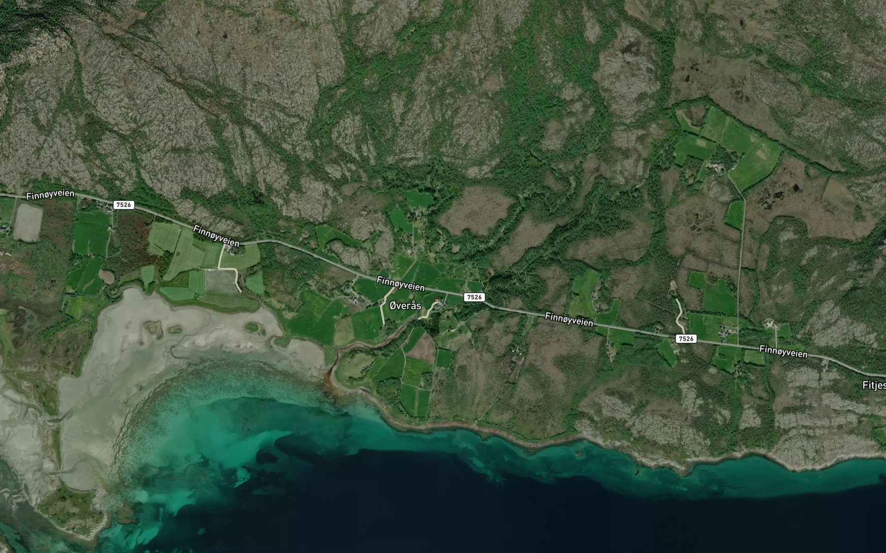 Satellite map of the Medalselva