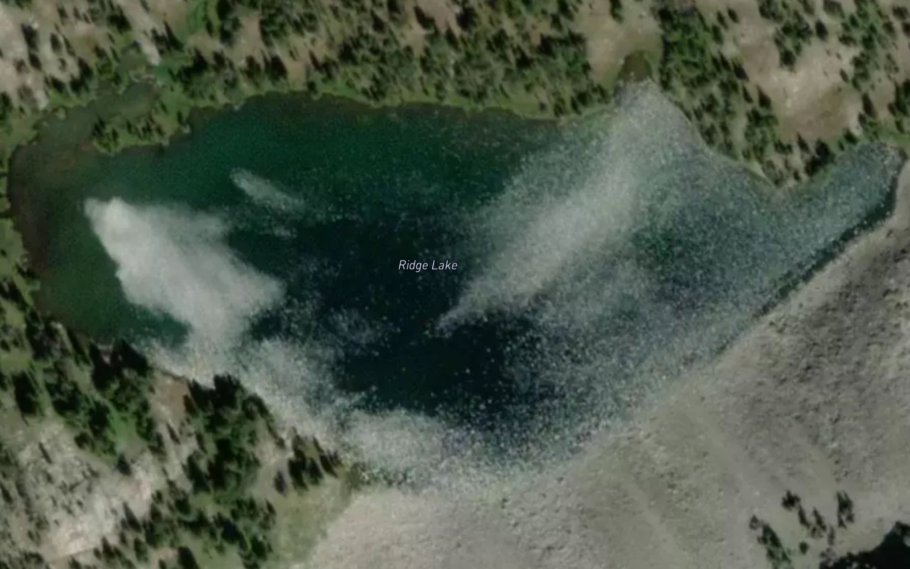 Satellite map of the Ridge Lake