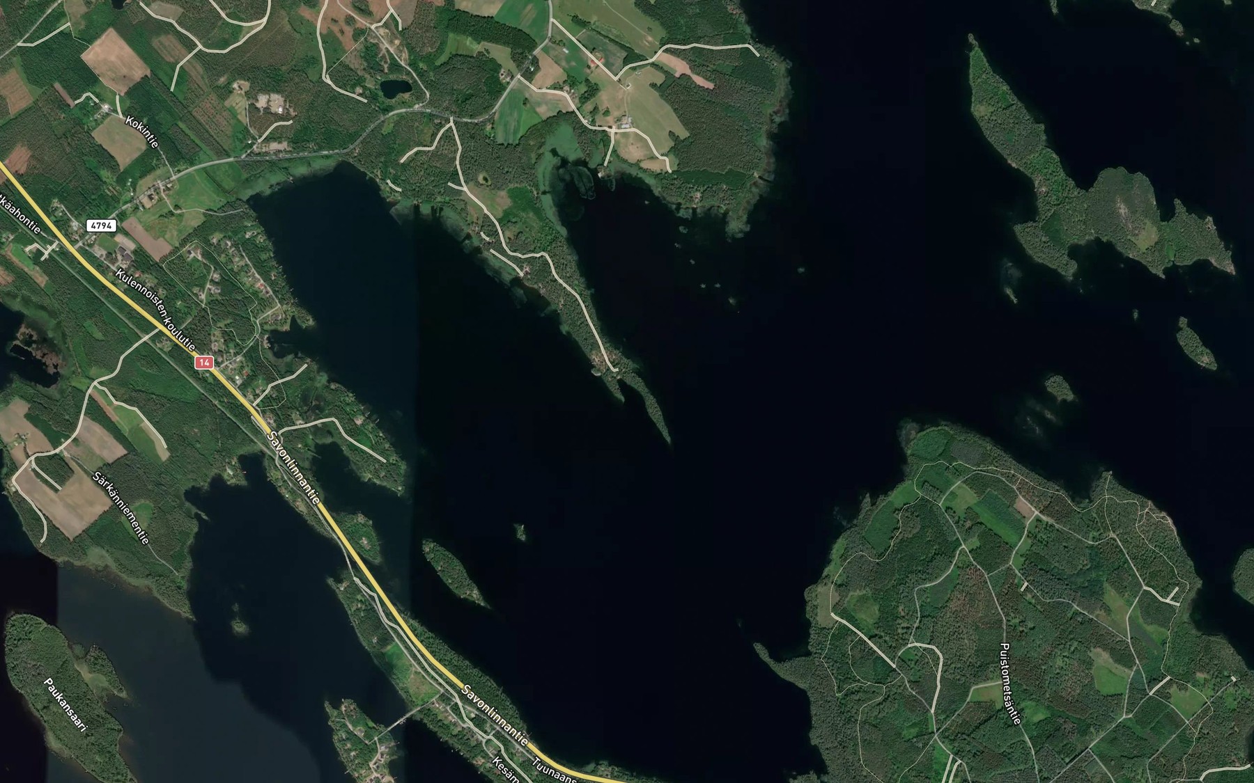 Satellite map of the Varpalahti