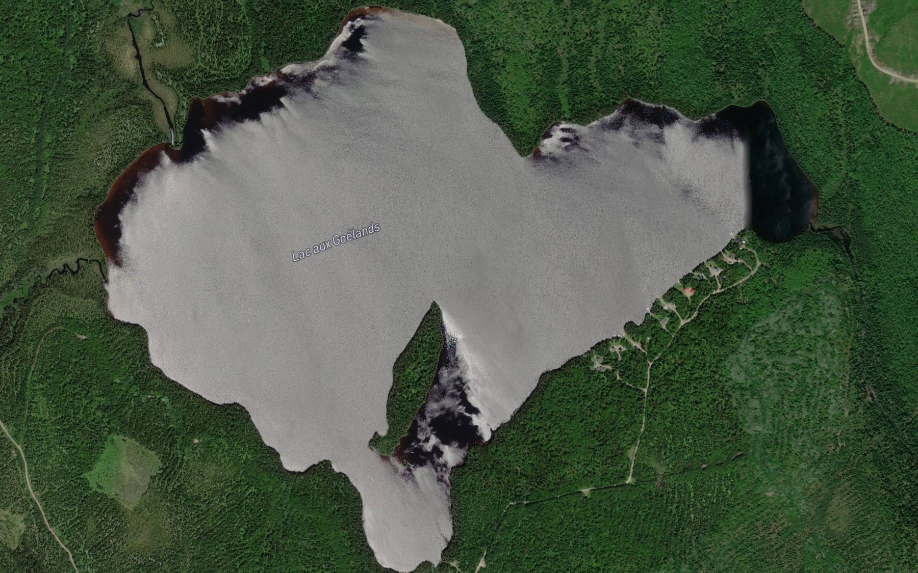 Satellite map of the Lac aux Goelands