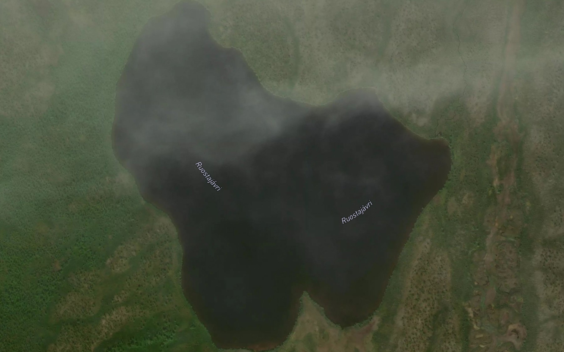 Satellite map of the Ruostajavri